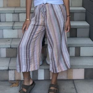 Urban Outfitters Linen-y Pastel Striped Pants